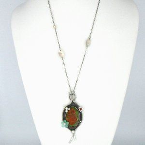 Intriguing Multi-Media Artisan Necklace